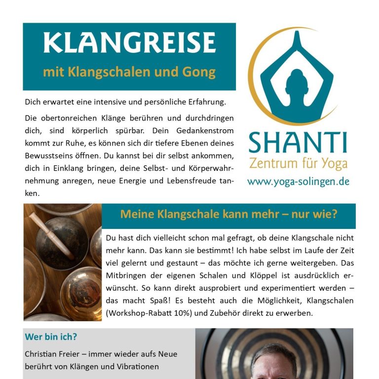 Flyer für das Event Klangreise