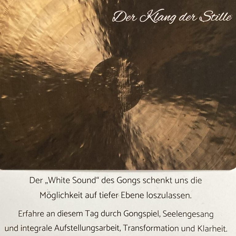 Flyer zum Klang Event "Klang der Stille"